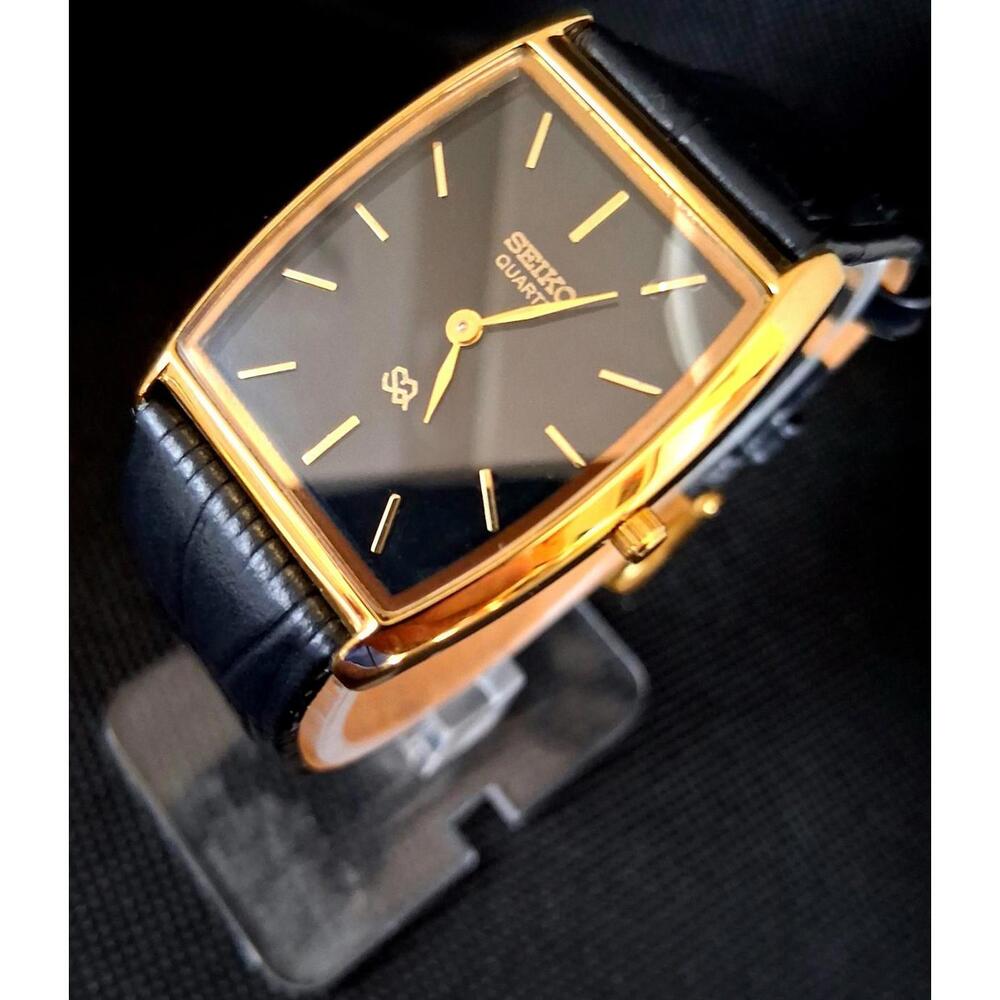 Men's Vintage Seiko Barrel/Tonneau Leather Tank RARE